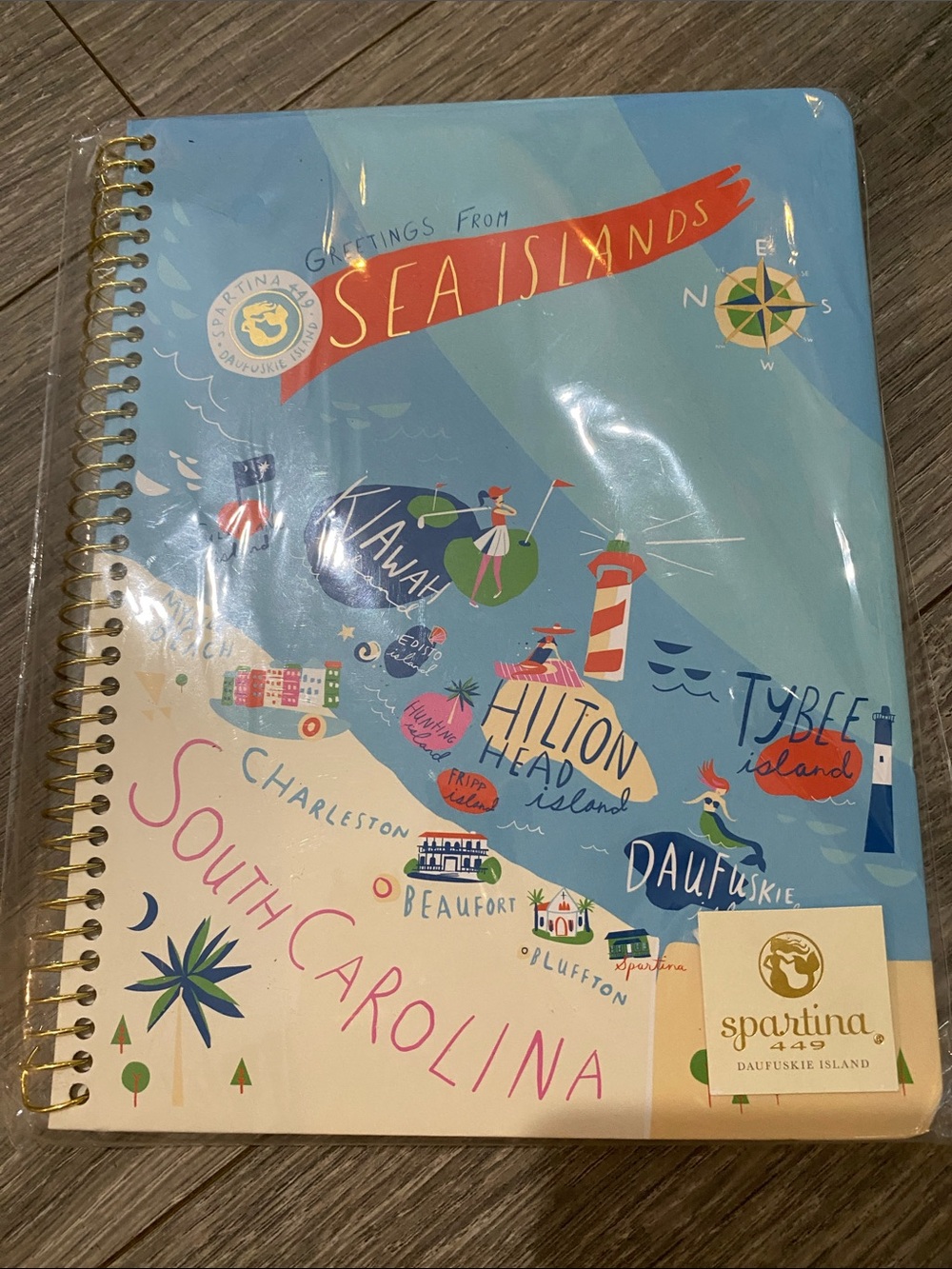 Spartina 449 South Carolina Sea Islands Notebook - Blue, Teal, Pink